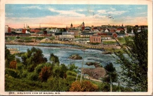 Postal de colección vista aérea de Wausau Wisconsin WI 1916 Q331 - Imagen 1 de 2