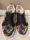 Nintendo Ground Up Super Mario Shoes Game Over Kids Size 3 Low Canvas Black