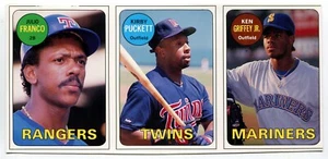 1990 Baseball Card Magazine Panel '69 Topps #37 Ken Griffey, Jr Seattle Mariners - Picture 1 of 2