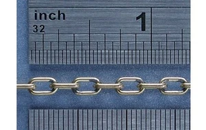 Caldercraft Brass Oval Link Chain 4.5 Links Per Inch (1mtr) Model Boat Fittings - Picture 1 of 1