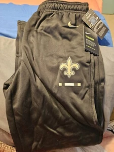 New Orleans Saints NFL On Field Nike TEAM Therma-Fit Sweatpants Mens L Black - Picture 1 of 4