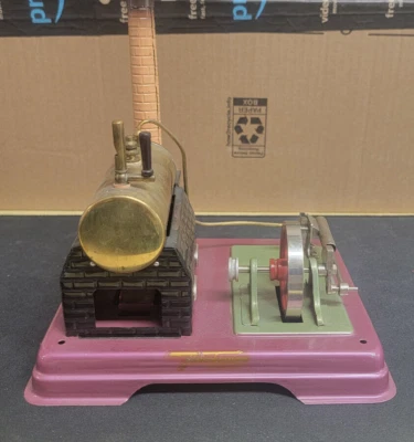 Motor de planta de vapor estacionario de juguete Fleischmann 120/2 en caja original con accesorios Foto 1 de 4