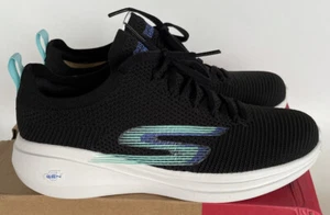 SKECHERS Womens Go Run Fast Brisk Day Sneaker SIZE 6.5 Stretch Slip On Black - Picture 1 of 8