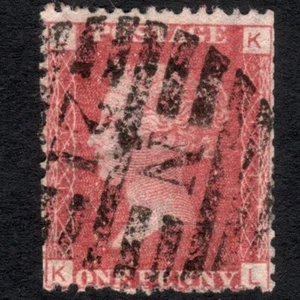 Plate 141 World first perforation stamp Penny Red Queen Victoria 1864 Authentic - Picture 1 of 3