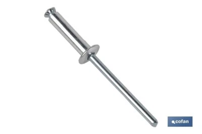 RIVETTO A STRAPPO IN ALLUMINIO mm 4 x 14 - pz. 500 4x14 - Cofan - Immagine 1 di 3
