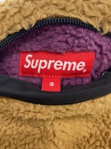 Supreme 20AW Reversible Colorblocked Fleece Jacket Size S polyester Used from JP - Picture 1 of 8