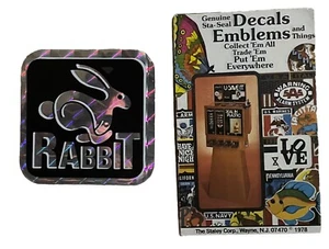RARE Vintage Sta-Seal 1978 RABBIT Prismatic Holographic DECAL Vending Machine - Picture 1 of 3