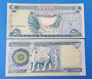 IRAQ 500 Dinars Year 2004 World Paper Money UNC Bill - Picture 1 of 2