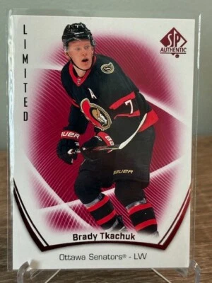 2021-22 Upper Deck SP Authentic Limited Red Brady Tkachuk #46 Ottawa Senators - Image 1 of 2