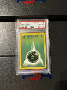 Pokemon 1st Edition PSA 10 Grass Energy 108/111 - Neo Genesis EDELSTEIN neuwertig - Bild 1 von 2