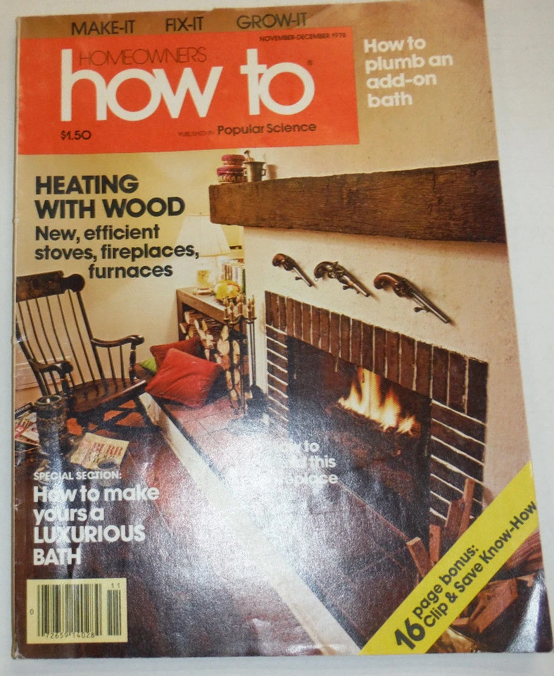 Homeowners How To Magazine Heating With Wood November/December 1978 122014R2 Foto 1 de 1