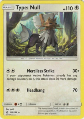 POKEMON CARD TYPE: NULL 115/156 NO 772 SYNTHETIC POKEMON TCG CCG - Image 1 of 4