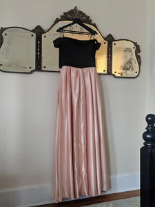 NightWay David Evening Off-the-Shoulder Gown with Pocketed Satin Skirt - Picture 1 of 7
