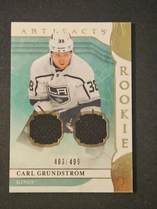Camiseta deportiva de novato doble Carl Grundstrom 19-20 artefactos #/499 🔥🔥 Los Angeles Kings - Imagen 1 de 3