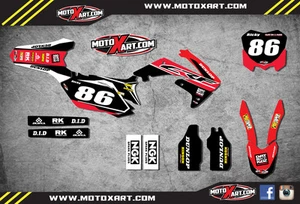 Custom Graphics Full Kit for Honda CRF 450 - 2009- 2012 PYRO Style Stickers - Picture 1 of 1