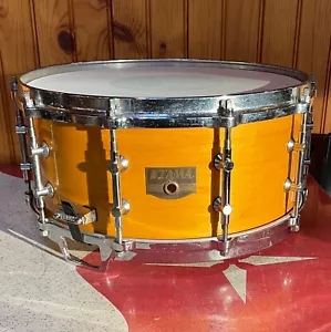Vintage TAMA Solid Maple Snare Drum 6 x 14" Amber Finish SM646 - Single Ply! - Picture 1 of 3