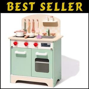 Durable Wooden Kitchen Playset with Realistic Cookware for Creative Play - Bild 1 von 8