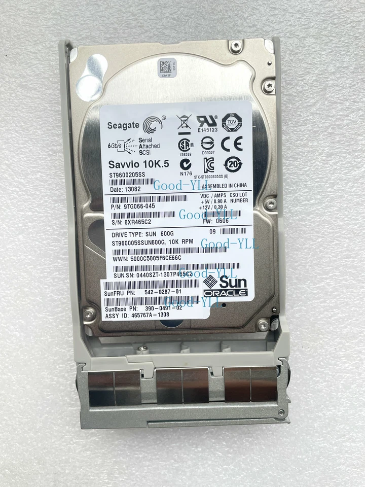 SUN Oracle 600GB HDD 542-0287-01 390-0491-02 SAS 2.5 Hard Drive - Image 1 of 4