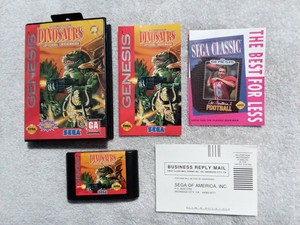 DINOSAURS FOR HIRE Sega Genesis/Complete with Inserts/MINT CART! Malibu Comics