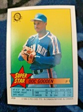 1989 O-Pee-Chee Super Star Sticker Back Cards Doc Gooden #59 Mint