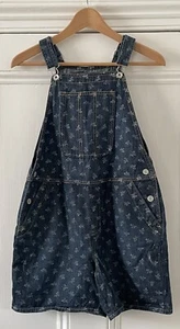Gap Kids Girls’ Floral Print Blue Denim Dungarees Shorts XXL 13 Years 158cm NEW - Picture 1 of 13