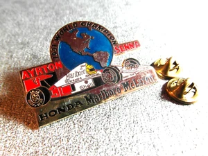 RARE PINS PIN'S - FORMULE 1 - AYRTON SENNA 1991 - HONDA MARLBORO McLAREN * EGF - Imagen 1 de 2