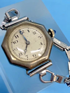 Elgin Damen Sterling Sechseck Etui unvergleichlich Warepruf Band 15 Juwelen 1920er Vintage - Bild 1 von 7