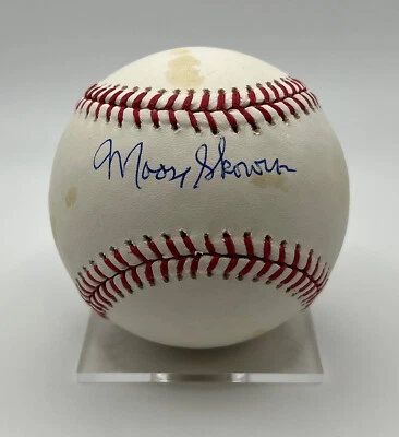 Bill Moose Skowron 签名 OMLB Rawlings 棒球 纽约洋基队 — 第 1/2 张图片