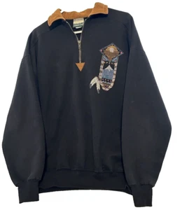 Rare Coldwater Creek Vintage Tribal Aztec Southwest -Zip Sweatshirt Women's - Picture 1 of 11