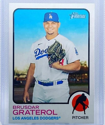 2022 Topps Heritage Brusdar Graterol High Number Short Print #480 - Dodgers - Image 1 of 2