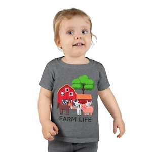 Toddler Farm Life T-Shirt, Celebrate Rural Fun w Farm Life, Playdates - Picture 1 of 9