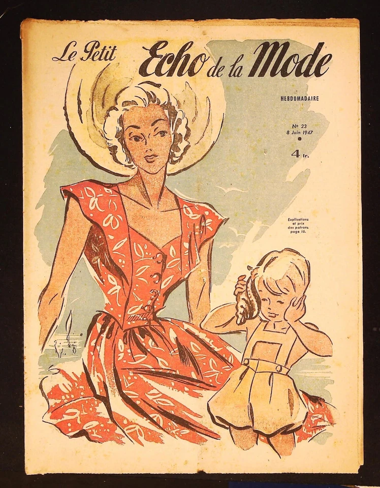 Le Petit Echo de la Mode année 1947, Ancien magazine Français N°23 - Photo 1/1
