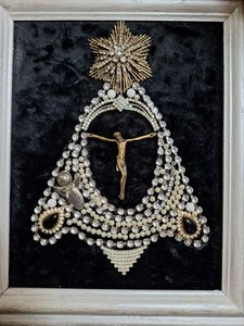 Arte de Pared Colgante Religioso Navidad JESÚS ES LA RAZÓN Joyería Vintage Enmarcada  - Imagen 1 de 5