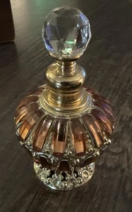 ELEGANT ORNATE Small Perfume Bottle with Dauber 3.75 Inch Tall- - Picture 1 of 13