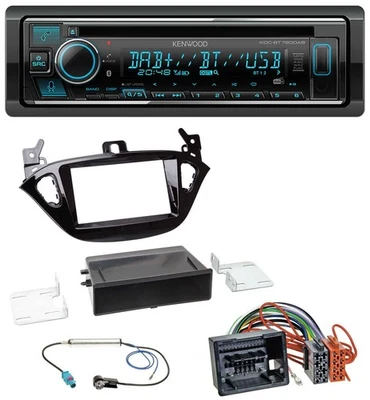 Kenwood MP3 Bluetooth DAB USB CD Autoradio für Opel Adam ab 13 Corsa E ab 15 Abl - Bild 1 von 4