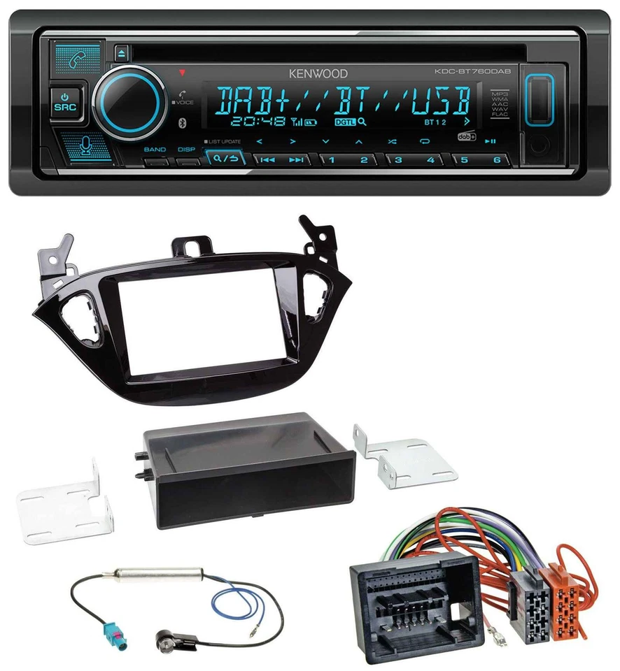 Kenwood MP3 Bluetooth DAB USB CD Autoradio für Opel Adam ab 13 Corsa E ab 15 Abl - Bild 1 von 4