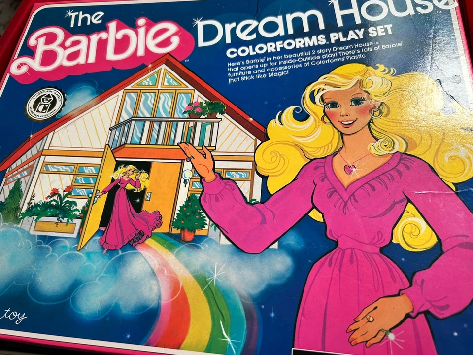 Juego Barbie Dream House Colorforms 1979 vintage de Mattel juguete reposicionable Foto 1 de 4