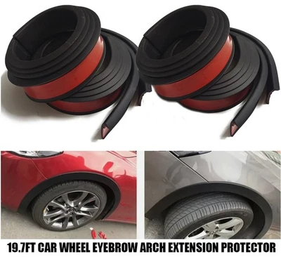 4x Fender Flares Car Wheel Arch Trim Extension Moulding Tyre Eyebrow Trim Strip - Image 1 of 4