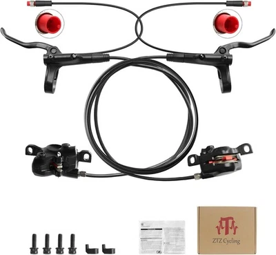 Комплект гидравлических дисковых тормозов MT200 Ebike, 2-контактный комплект тормозов для электрического велосипеда с электроприводом - Изображение 1 из 4