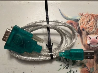 USB to Serial RS232 DB9 COM Port Converter Adapter Cable for Windows XP 7 10 UK - Image 1 of 3