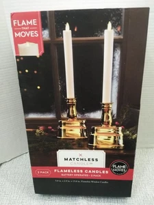 NEU Matchless Candle Co flammenlose Kerzen 15" hoch mit Timer 2er-Pack (VERSIEGELT) - Bild 1 von 11