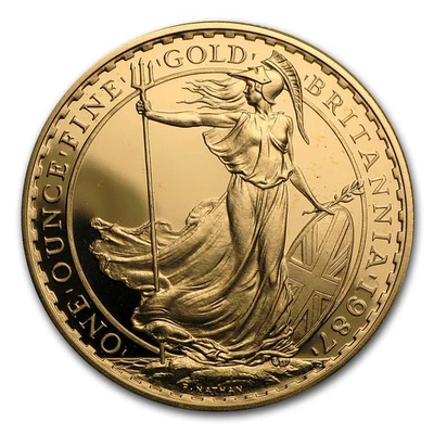 1987 Great Britain 1 oz Gold Britannia Proof - Image 1 of 3