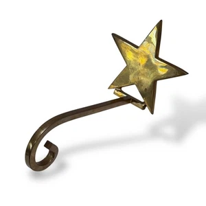 Porta Calze Natalizie Stella Natalizia Metallo Pesante/Ottone Decorazione Natalizia - Foto 1 di 9