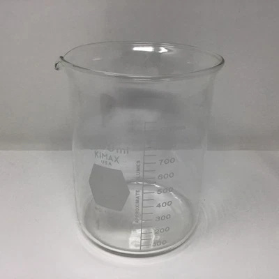 Kimax USA  14000-1000 Beaker, Borosilicate Glass 5.5” H Foto 1 de 4