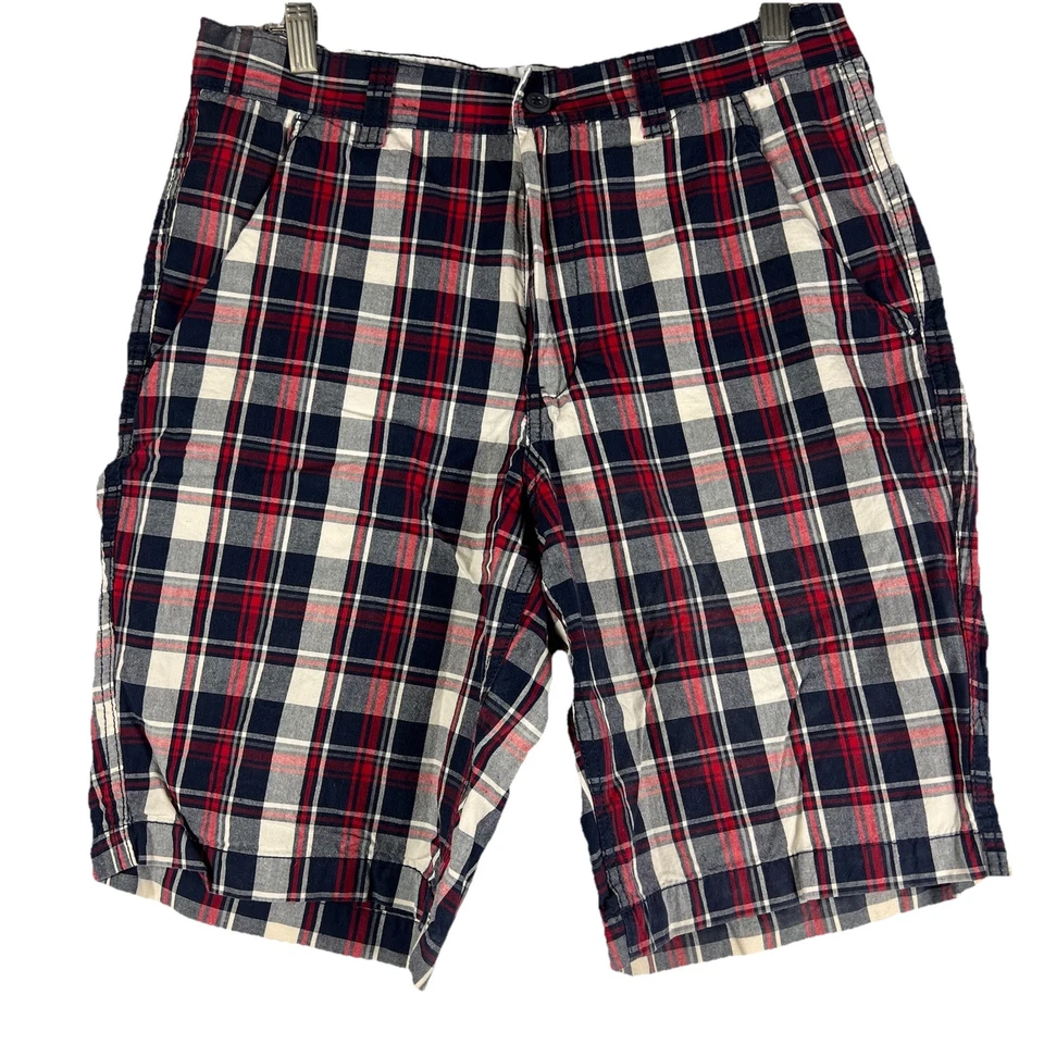 Pantalones Cortos Glory Desteñidos Para Hombre Talla 32 Bermudas a Cuadros Chino Ligeros 100% Algodón Foto 1 de 4