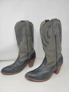 Women's Frye Cowboy Boots. Miranda Lambert's Gray Western Cowgirl Size 10 B - Picture 1 of 7