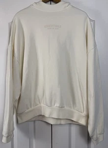 Essentials Fear of God Pullover Hoodie Cloud Dancer Size Large NWOT - Picture 1 of 11