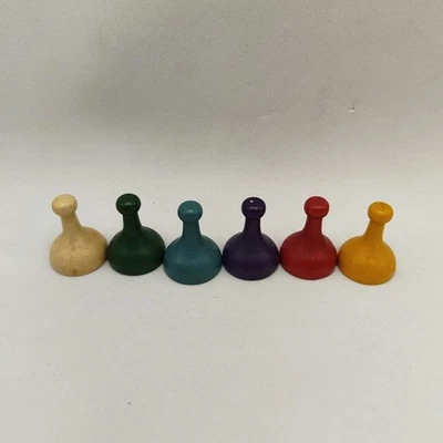 Juego de mesa de pistas vintage años 60 fichas sospechoso madera piezas de repuesto Foto 1 de 4