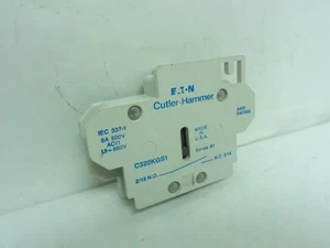 201605 Old-Stock; Cutler-Hammer C320KGS1 Auxiliary Contact; 6A; 600VAC - Picture 1 of 4