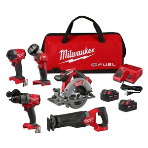Kit combinado de iones de litio inalámbrico sin escobillas Milwaukee 3697-25 M18 combustible 18 V 5 - Imagen 1 de 12